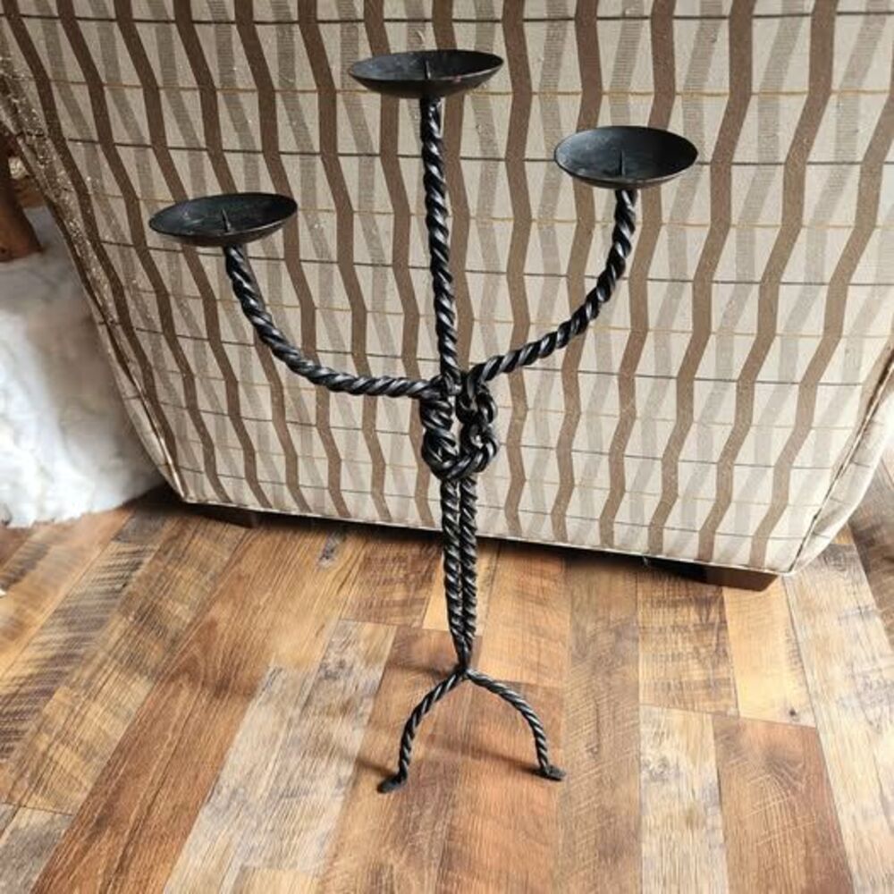 Vintage Wrought Iron Candelabra